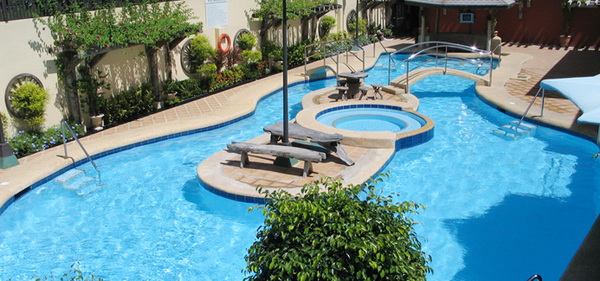swimming pool at crown regency mactam cebu